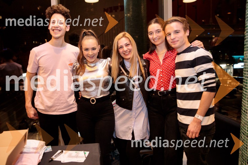  Gašper  Šantl, glasbenik;  Lina Kuduzović, pevka;  Renata Alibegović, Revolution dance crew;  Zala Kralj, glasbenica;  Klemen Kopina, speaker, MCZALAGASPER, predstavitev prvenca