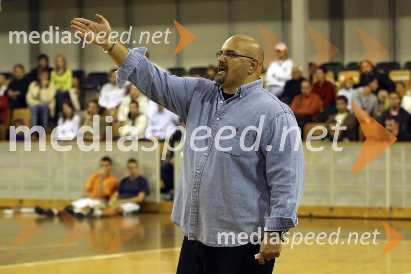 Aleksander Džikić, trener Union OlimpijeKošarka: Olimpija - Maccabi Tel Aviv