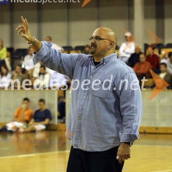 Aleksander Džikić, trener Union OlimpijeKošarka: Olimpija - Maccabi Tel Aviv