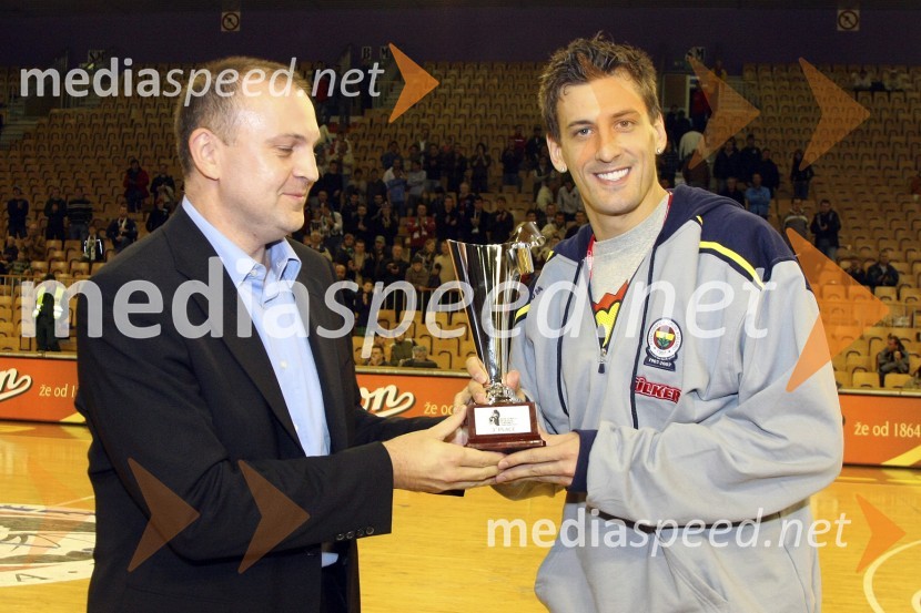 Dušan Mitič, predsednik Union Olimpije in Gordan Giriček, FenerbahčeKošarka: Olimpija - Maccabi Tel Aviv