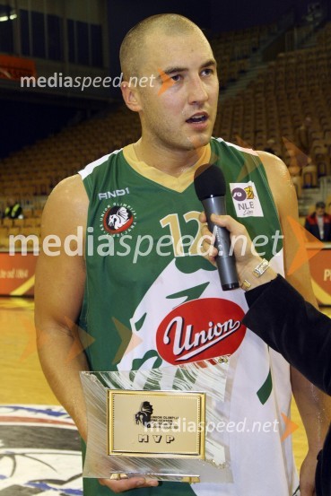 Marko Milič, kapetan Union OlimpijeKošarka: Olimpija - Maccabi Tel Aviv