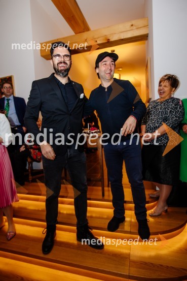  Petar Grašo, pevec;  Tomaž Kavčič, kuharski mojster, Pri Lojzetu, Zemono, podpredsednik BASSKruh in vino, Tomaž Kavčič in Petar Grašo na posestvu Steyer