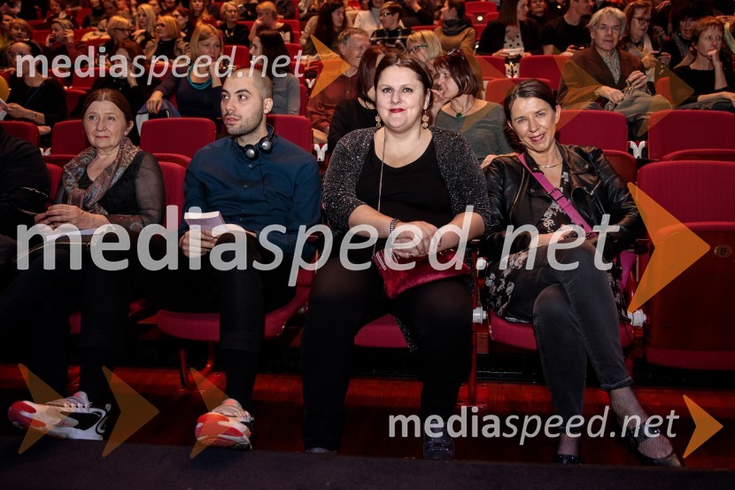  Benjamin Krnetić, igralec;  Uršula Cetinski, generalna direktorica, Cankarjev dom;  Barbara Rogelj, Cankarjev domFabula - Otvoritev Festivala literature sveta
