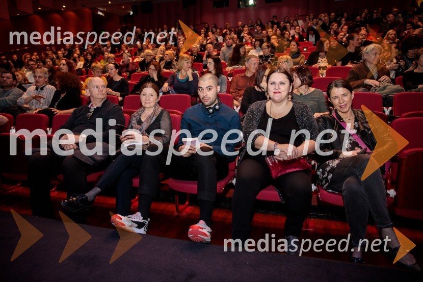  ... ;  ... ;  Benjamin Krnetić, igralec;  Uršula Cetinski, generalna direktorica, Cankarjev dom;  Barbara Rogelj, Cankarjev domFabula - Otvoritev Festivala literature sveta