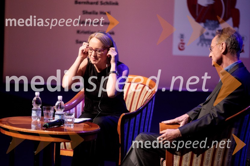  Ksenija Horvat,  novinarka in voditeljica;  Bernhard Schlink, pisateljFabula - Otvoritev Festivala literature sveta