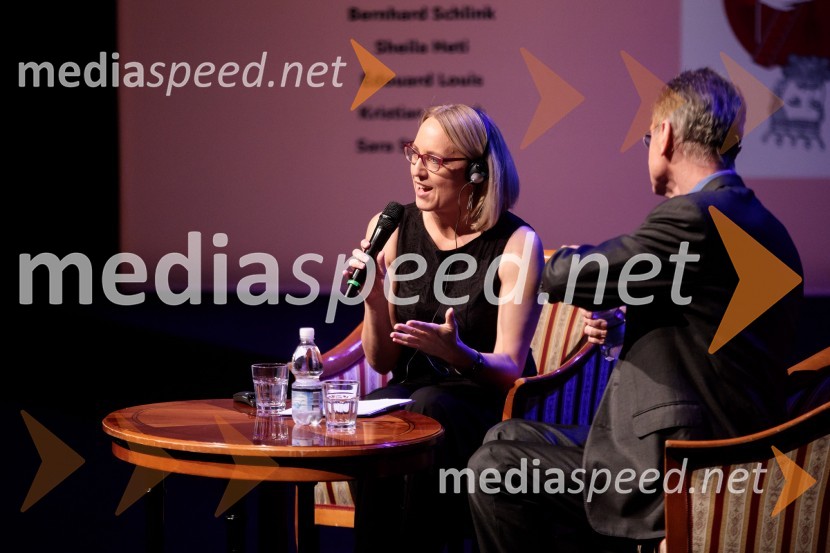  Ksenija Horvat,  novinarka in voditeljica;  Bernhard Schlink, pisateljFabula - Otvoritev Festivala literature sveta