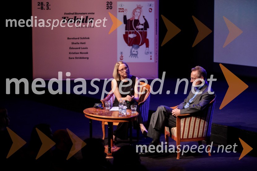  Ksenija Horvat,  novinarka in voditeljica;  Bernhard Schlink, pisateljFabula - Otvoritev Festivala literature sveta