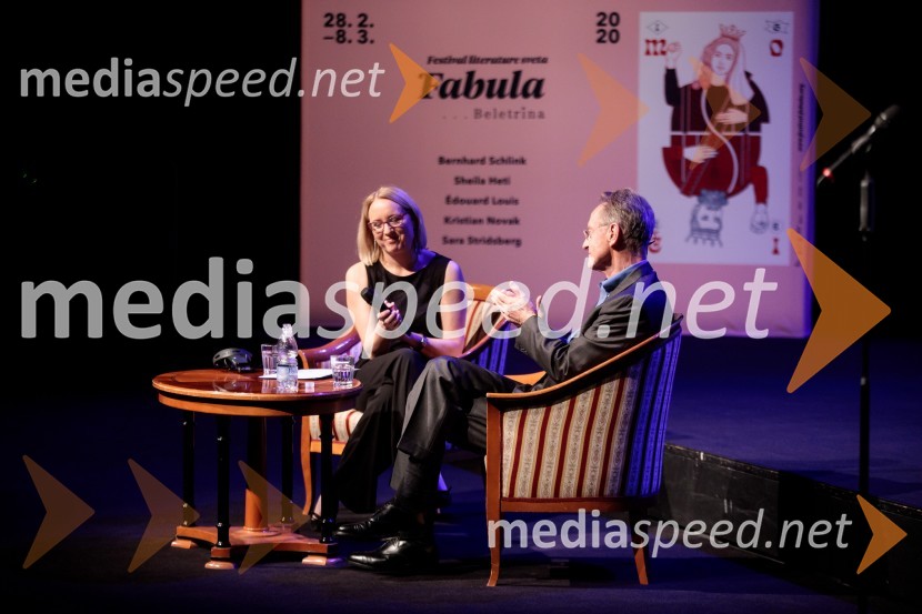  Ksenija Horvat,  novinarka in voditeljica;  Bernhard Schlink, pisateljFabula - Otvoritev Festivala literature sveta