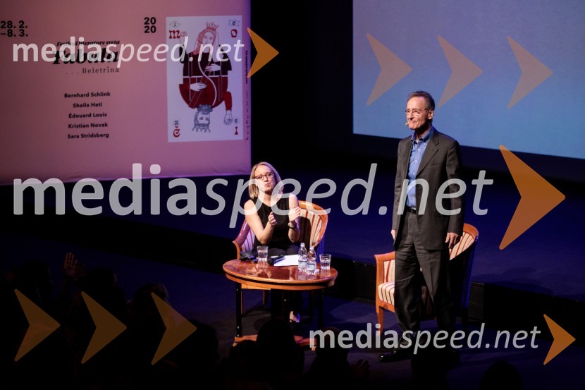 Ksenija Horvat,  novinarka in voditeljica;  Bernhard Schlink, pisateljFabula - Otvoritev Festivala literature sveta