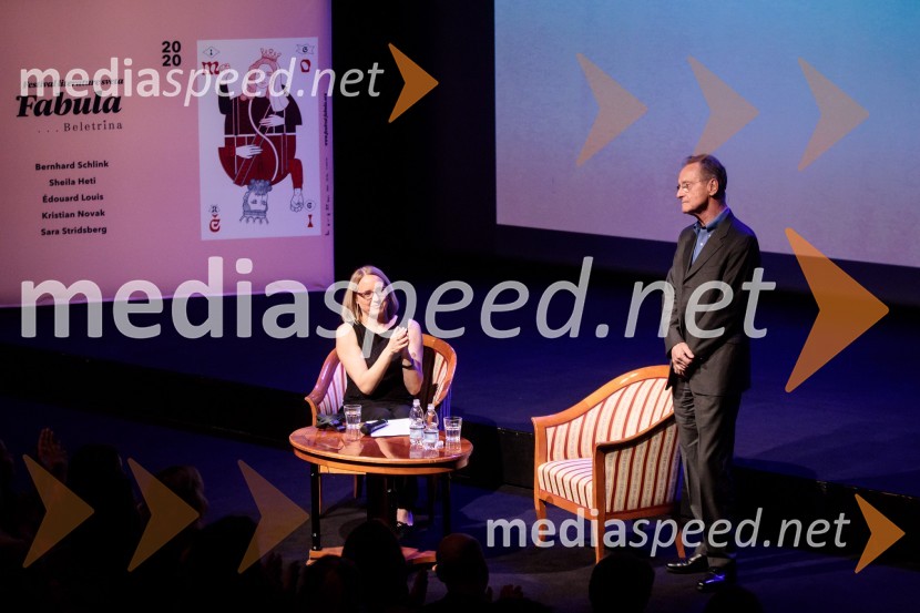  Ksenija Horvat,  novinarka in voditeljica;  Bernhard Schlink, pisateljFabula - Otvoritev Festivala literature sveta
