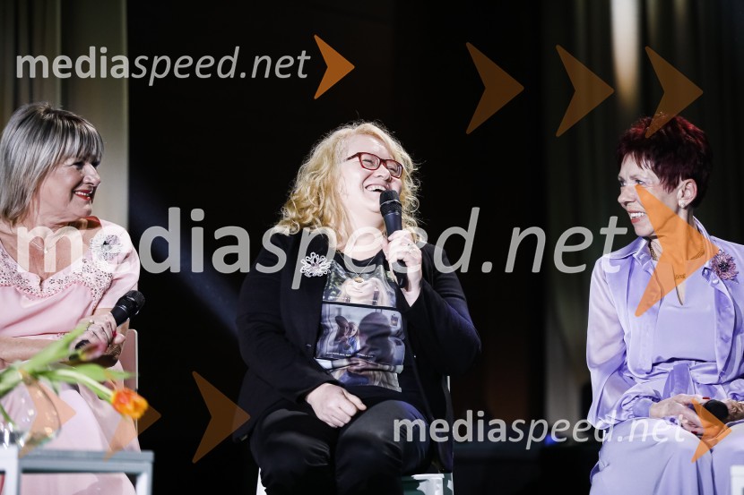  Danica Zorin Mijošek, ustanoviteljica  Kozmetike Afrodita;  Maja Plaz, predsednica društva SOS-telefon;  Slavica Mrkun, predsednica slovenskega društva za terapijo s pomočjo psovOna desetletja je Jožica Maučec Zakotnik