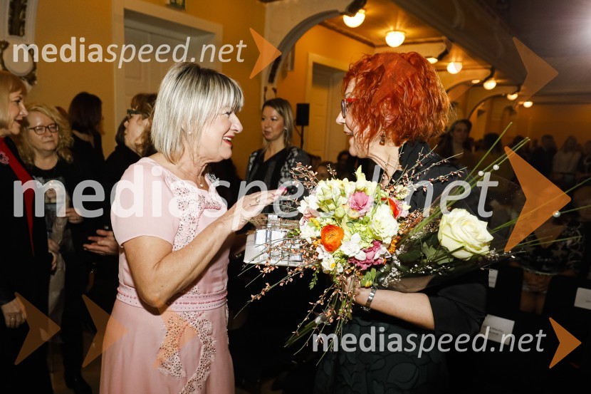  Danica Zorin Mijošek, ustanoviteljica  Kozmetike Afrodita;  Jožica Maučec Zakotnik,  dr. med. spec., državna sekretarka na ministrstvu za zdravje Ona desetletja je Jožica Maučec Zakotnik