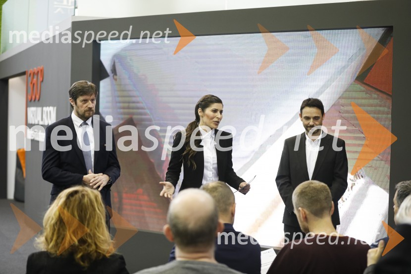  Bogdan Božac, direktor, Marles d.o.o.; izr. prof. dr. Nataša  Bratina, dr. med.;  Danilo Ferjančič, generalni direktor Porsche Slovenija d.o.oTiskovna konferenca podjetij Porsche Slovenija in Marles hiše