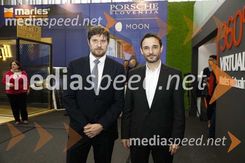  Bogdan Božac, direktor, Marles d.o.o.;  Danilo Ferjančič, generalni direktor Porsche Slovenija d.o.oTiskovna konferenca podjetij Porsche Slovenija in Marles hiše