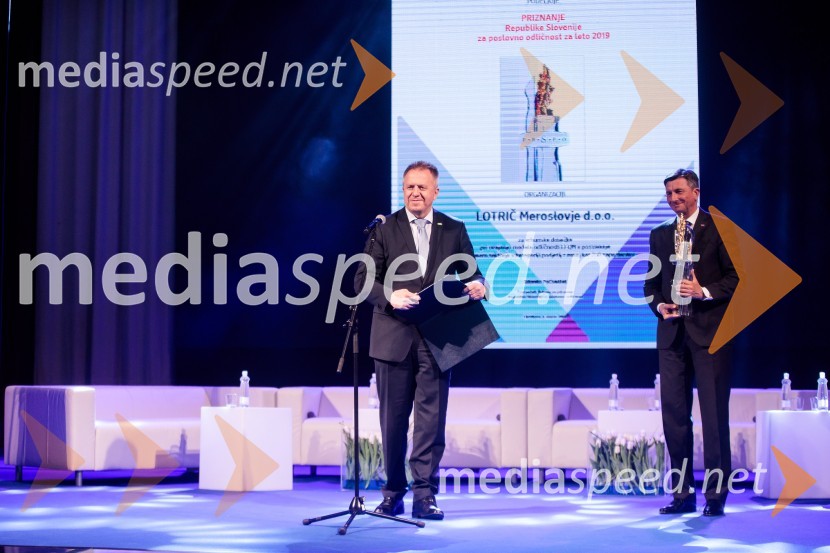  Zdravko Počivalšek, minister za gospodarski razvoj in tehnologijo;  Borut Pahor, predsednik Republike SlovenijePodelitev priznanja RS za poslovno odličnost