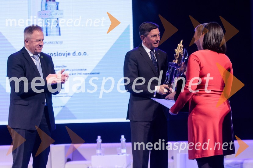  Zdravko Počivalšek, minister za gospodarski razvoj in tehnologijo;  Borut Pahor, predsednik Republike Slovenije;  ... Podelitev priznanja RS za poslovno odličnost