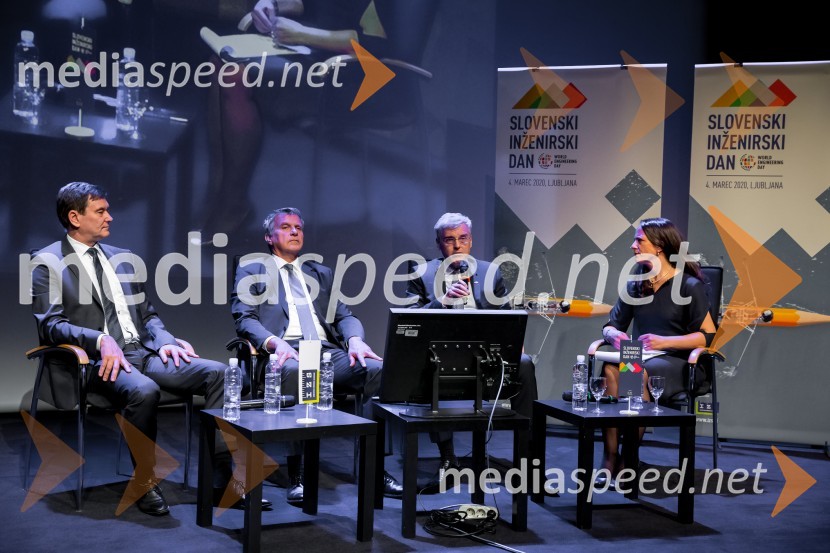  Marko Brezigar, 2TDK;  Bogdan Barbič, direktor družbe HESS; mag. Črtomir Remec, direktor Stanovanjskega sklada RS;  Jana Lutovac Lah, voditeljicaSlovenski inženirski dan