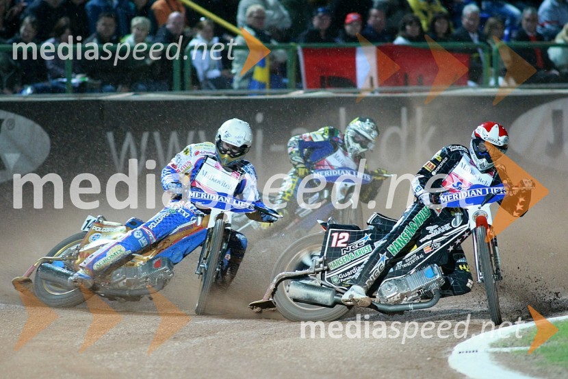 Krzysztof Kasprzak, Poljska, ... in Niels Kristian Iversen, DanskaSPEEDWAY GRAND PRIX 2008, VN Italije 2008, dirka