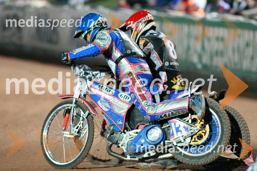 Lukaš Dryml, Češka in Scott Nicholls, Velika BritanijaSPEEDWAY GRAND PRIX 2008, VN Italije 2008, dirka