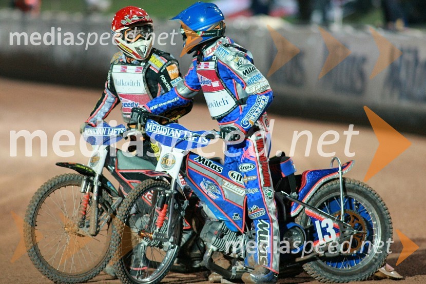 Lukaš Dryml, Češka in Scott Nicholls, Velika BritanijaSPEEDWAY GRAND PRIX 2008, VN Italije 2008, dirka