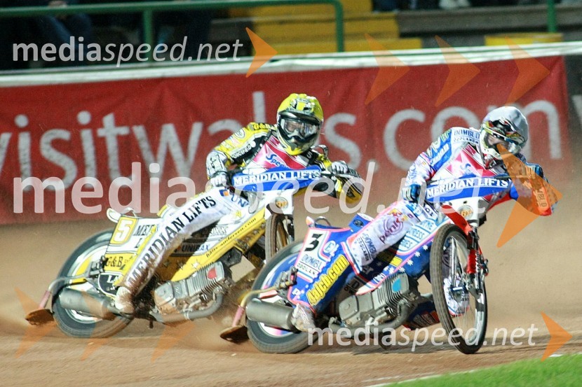 Hans Andersen, Danska in Jason Crump, AvstralijaSPEEDWAY GRAND PRIX 2008, VN Italije 2008, dirka