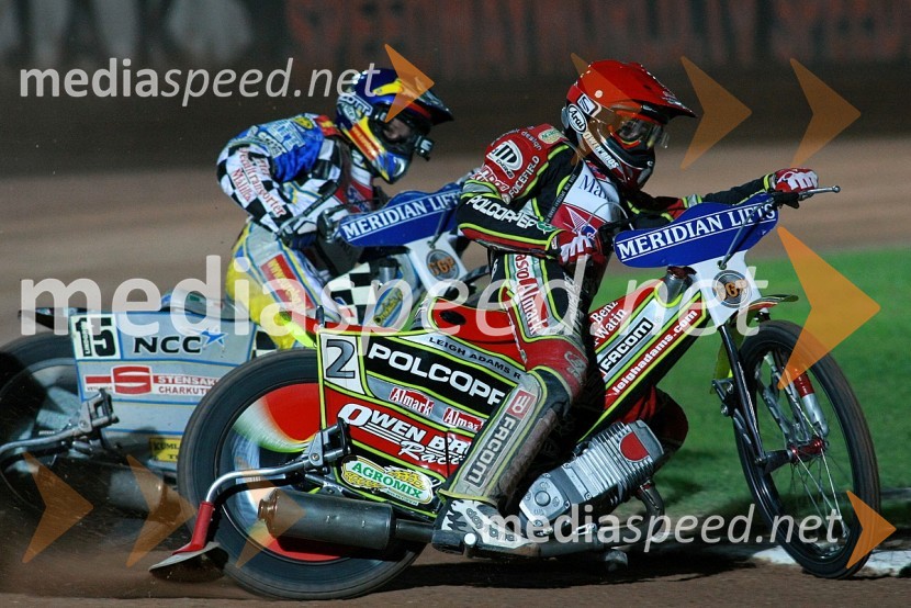 Fredrik Lindgren, Švedska in Leigh Adams, AvstralijaSPEEDWAY GRAND PRIX 2008, VN Italije 2008, dirka