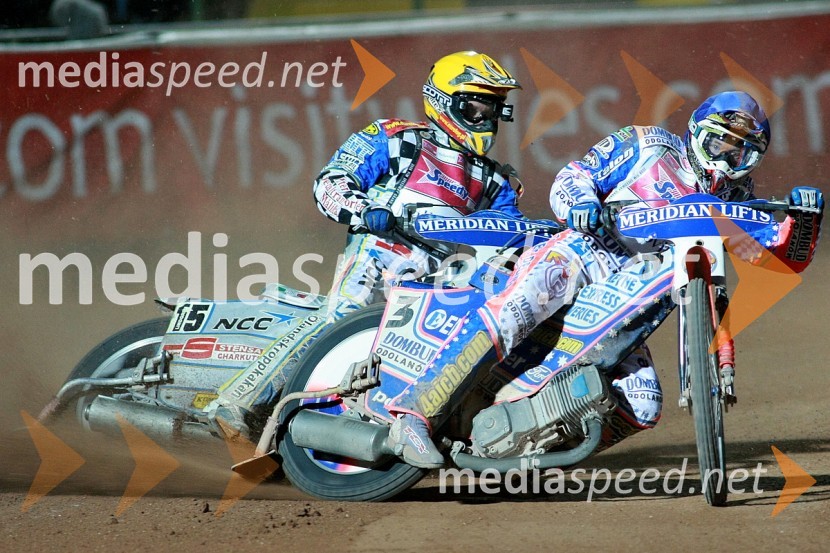 Fredrik Lindgren, Švedska in Jason Crump, AvstralijaSPEEDWAY GRAND PRIX 2008, VN Italije 2008, dirka