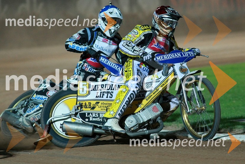 Andreas Jonsson, Švedska in Hans Andersen, DanskaSPEEDWAY GRAND PRIX 2008, VN Italije 2008, dirka
