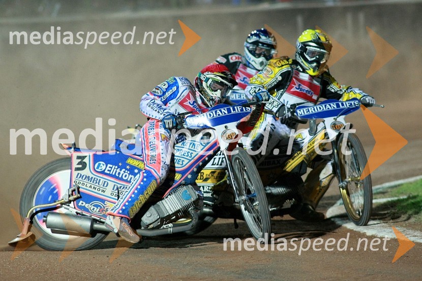 Jason Crump, Avstralija in Hans Andersen, DanskaSPEEDWAY GRAND PRIX 2008, VN Italije 2008, dirka