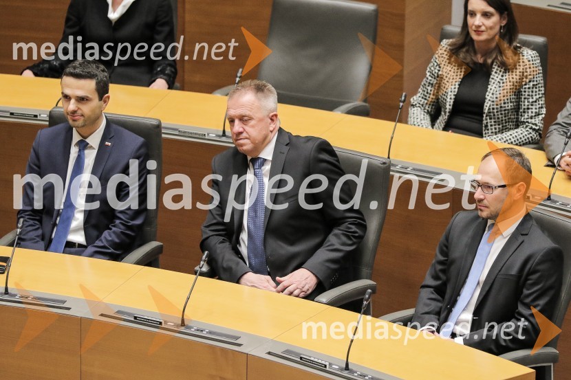  Matej Tonin, predsednik NSi;  Zdravko Počivalšek, minister za gospodarski razvoj in tehnologijo;  Jernej Vrtovec, poslanec NSiPotrjena 3. Janševa vlada