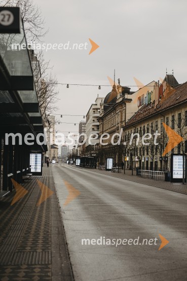 Prazna Ljubljana v času novega korona virusa covid-19