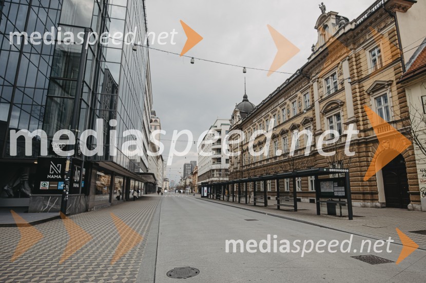 Prazna Ljubljana v času novega korona virusa covid-19