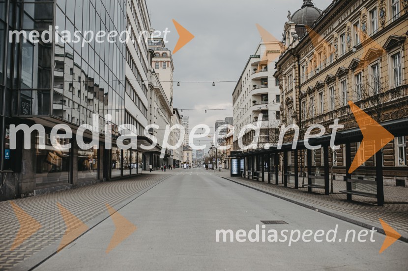 Prazna Ljubljana v času novega korona virusa covid-19