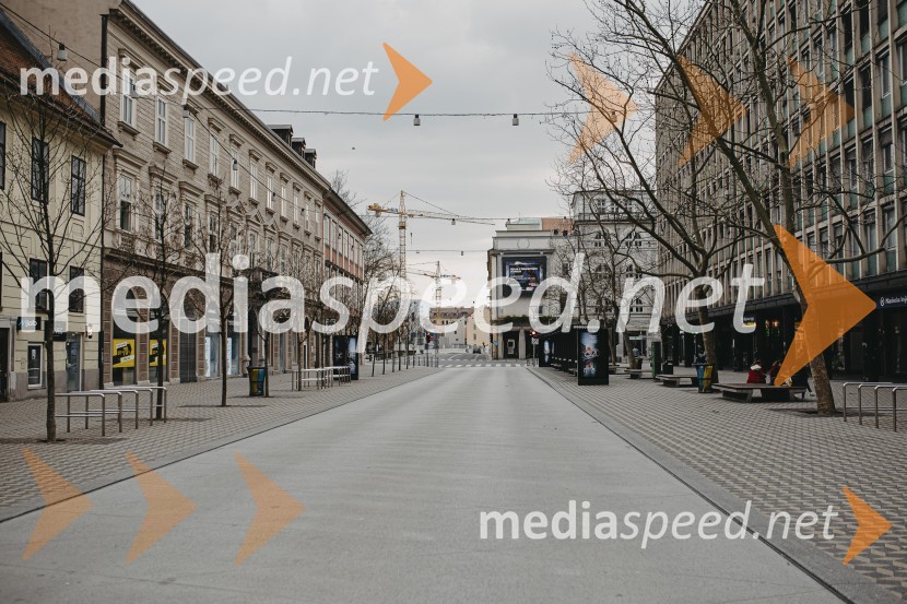 Prazna Ljubljana v času novega korona virusa covid-19