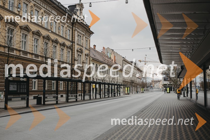 Prazna Ljubljana v času novega korona virusa covid-19