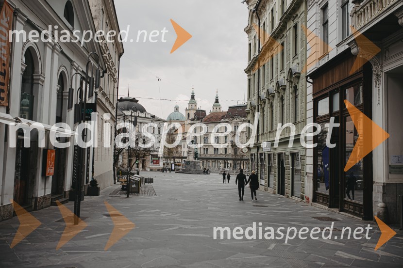 Prazna Ljubljana v času novega korona virusa covid-19