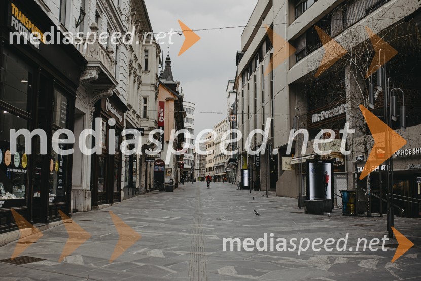Prazna Ljubljana v času novega korona virusa covid-19