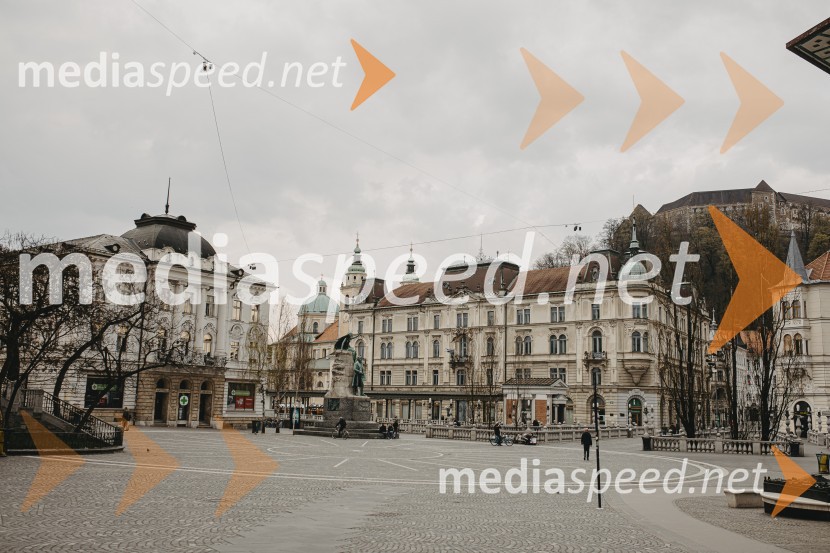 Prazna Ljubljana v času novega korona virusa covid-19