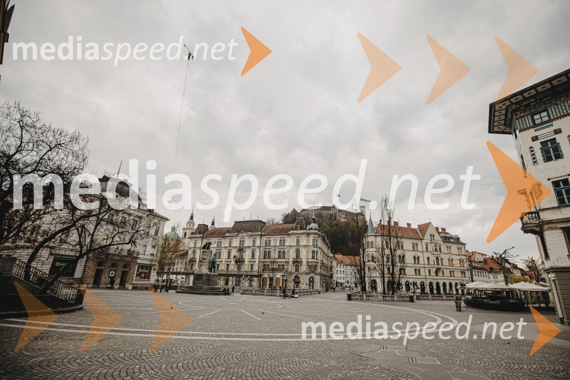 Prazna Ljubljana v času novega korona virusa covid-19