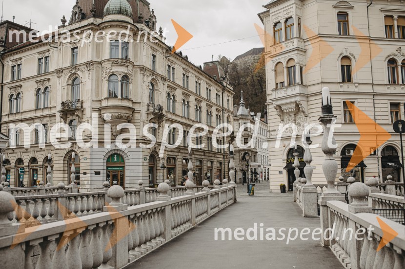 Prazna Ljubljana v času novega korona virusa covid-19