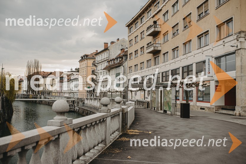 Prazna Ljubljana v času novega korona virusa covid-19