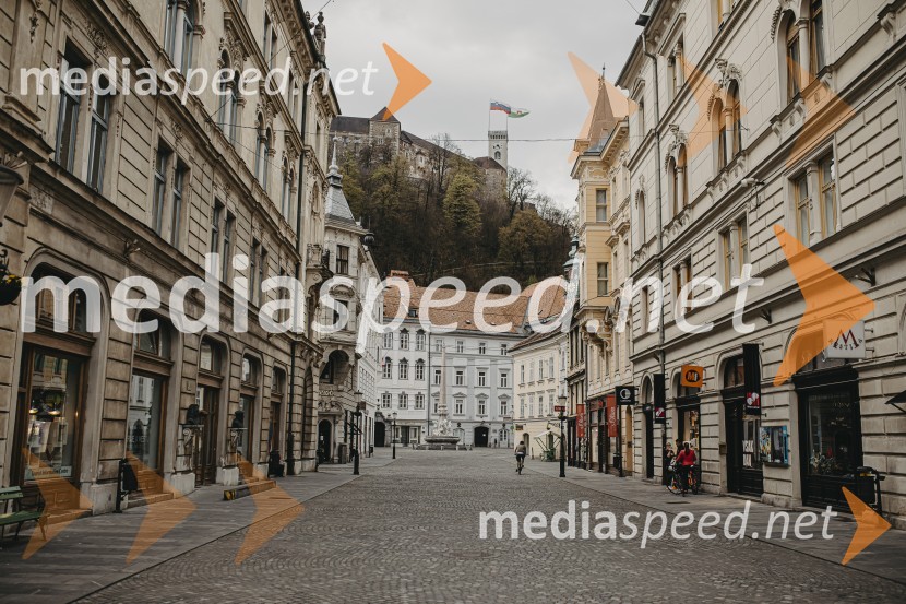 Prazna Ljubljana v času novega korona virusa covid-19