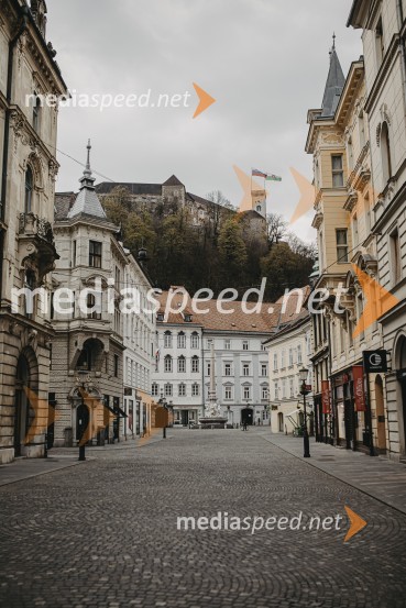 Prazna Ljubljana v času novega korona virusa covid-19