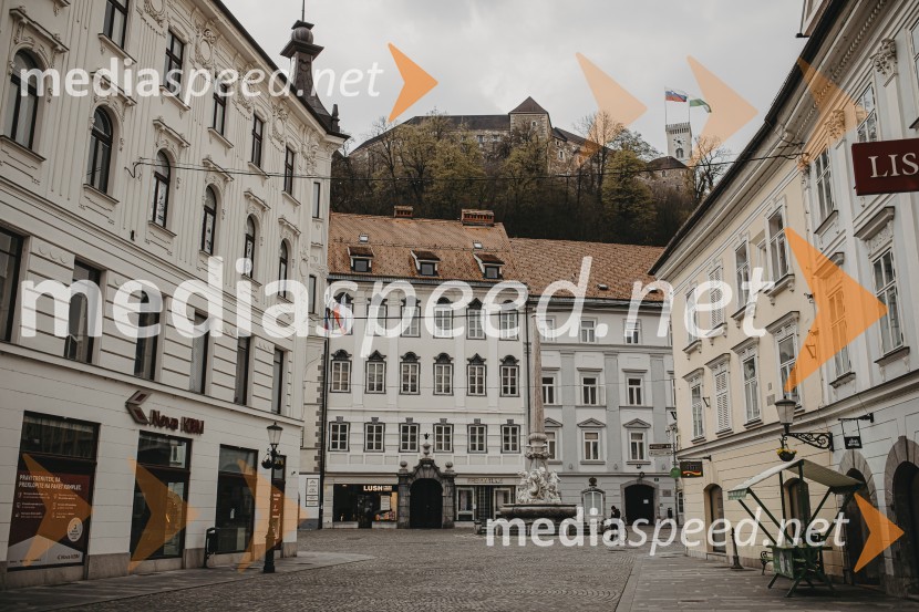Prazna Ljubljana v času novega korona virusa covid-19