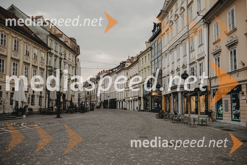 Prazna Ljubljana v času novega korona virusa covid-19