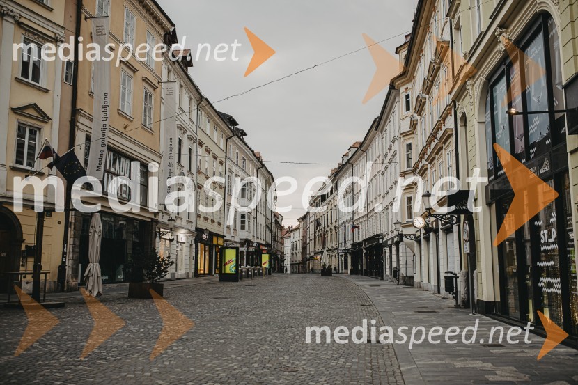 Prazna Ljubljana v času novega korona virusa covid-19