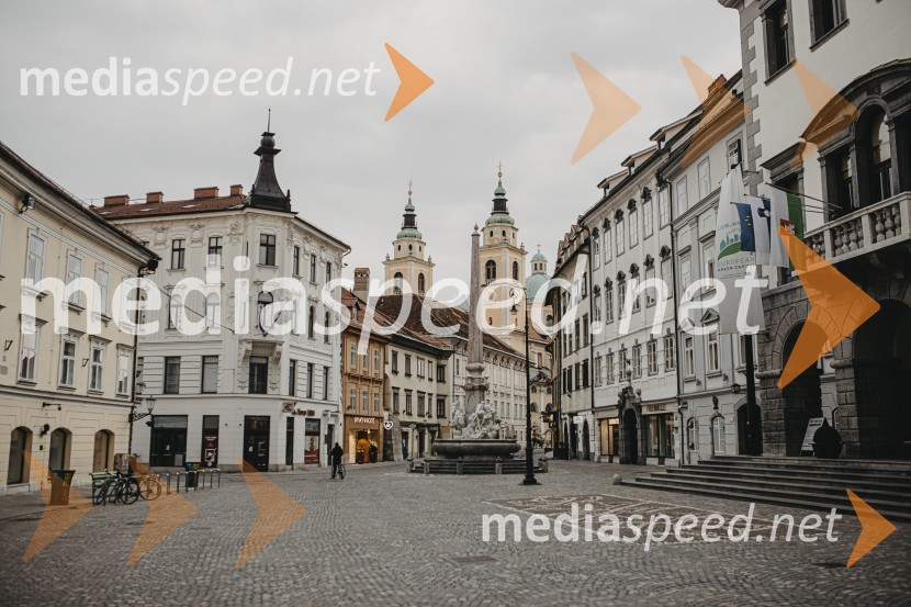 Prazna Ljubljana v času novega korona virusa covid-19