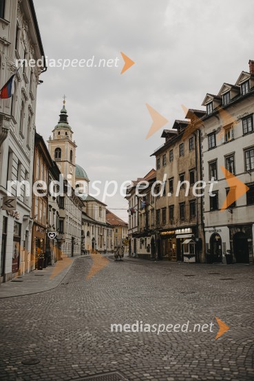 Prazna Ljubljana v času novega korona virusa covid-19