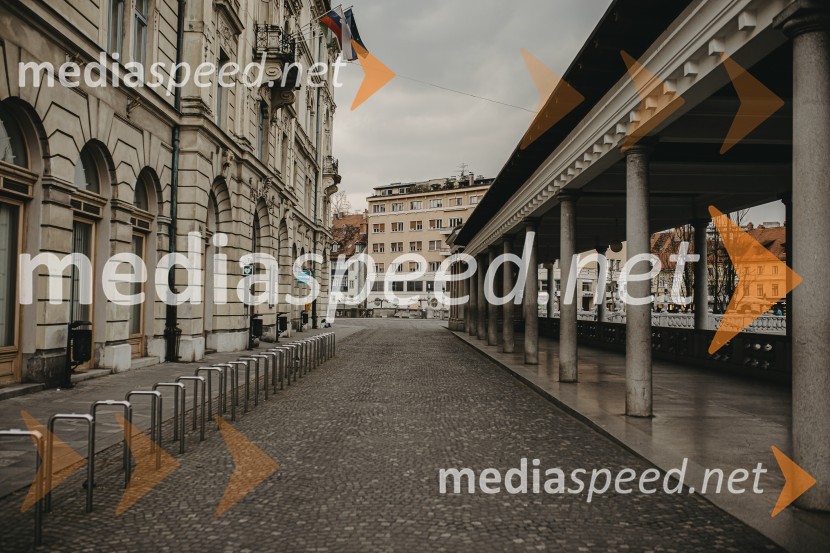 Prazna Ljubljana v času novega korona virusa covid-19