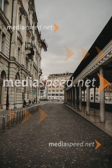 Prazna Ljubljana v času novega korona virusa covid-19